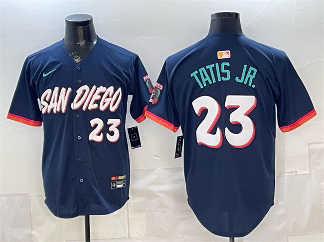Personalized Men’s San Diego Padres #23 Fernando Tatis Jr. Obsidian 2026 City Connect Limited Stitched Baseball Jersey