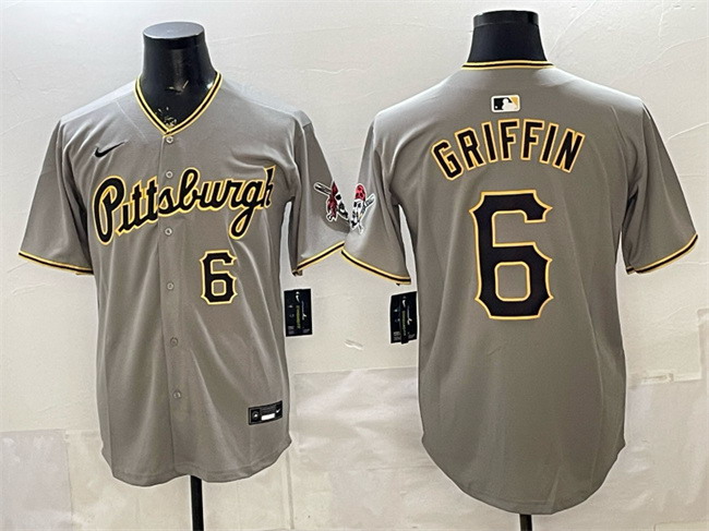 Personalized Men’s Pittsburgh Pirates #6 Konnor Griffin Grey Limited Stitched Baseball Jersey