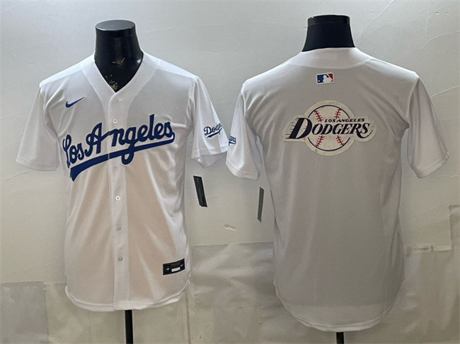 Personalized Men’s Los Angeles Dodgers Team Big Logo White Alternate Stadium Stitched Baseball Jerseys