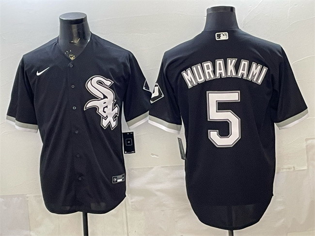 Personalized Men’s Chicago White Sox #5 Munetaka Murakami Black Alternate Stitched Baseball Jersey