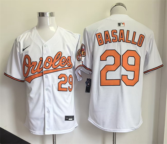 Personalized Men’s Baltimore Orioles #29 Samuel Basallo White 2026 Limited Stitched Baseball Jersey