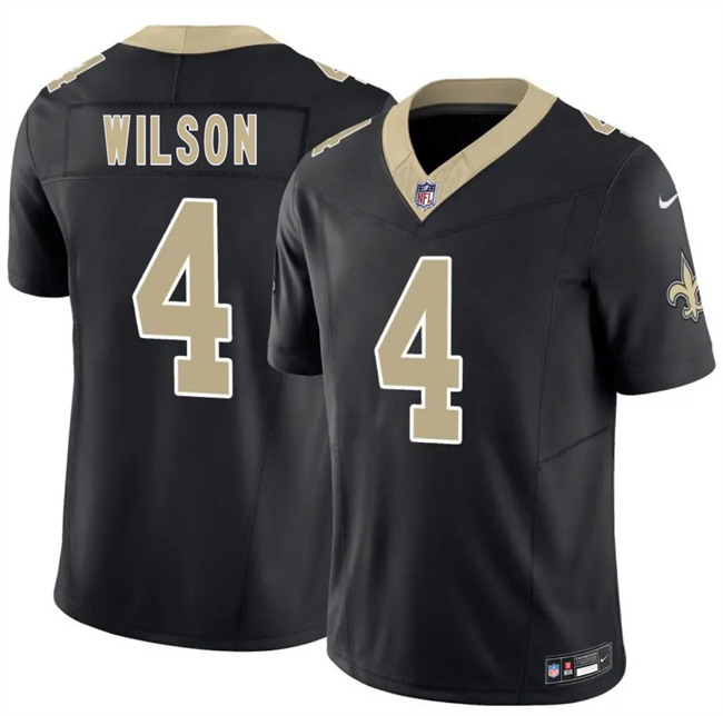 Personalized Men’s New Orleans Saints #4 Zach Wilson Black 2026 F.U.S.E Limited Stitched Football Jersey