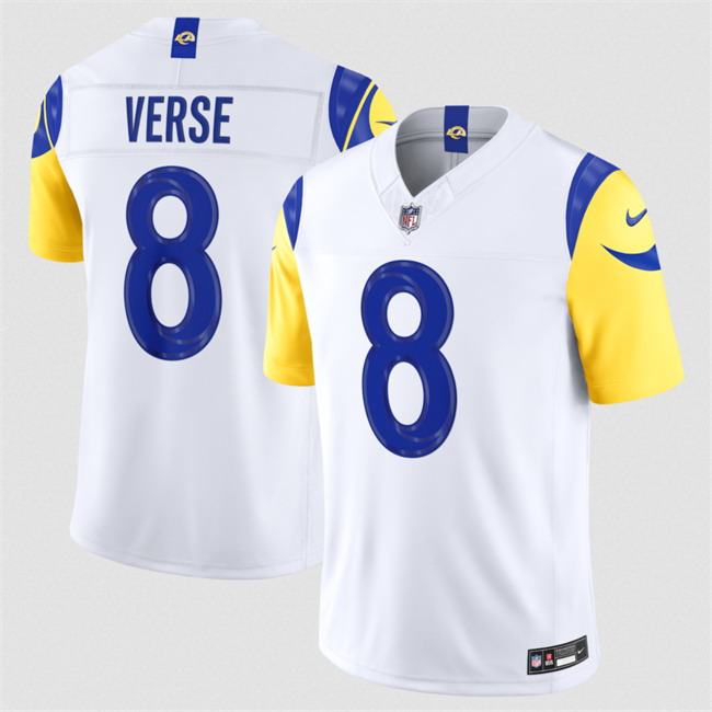 Personalized Men’s Los Angeles Rams #8 Jared Verse White 2026 F.U.S.E. Limited Stitched Football Jersey
