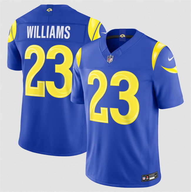 Personalized Men’s Los Angeles Rams #23 Kyren Williams Royal 2026 F.U.S.E. Limited Stitched Football Jersey