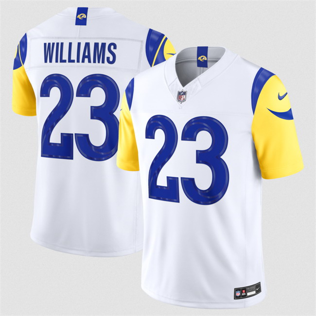 Personalized Men’s Los Angeles Rams #23 Kyren Williams White 2026 F.U.S.E. Limited Stitched Football Jersey