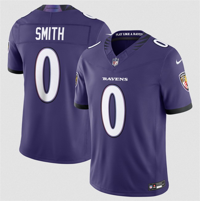 Personalized Men’s Baltimore Ravens #0 Roquan Smith Purple 2026 F.U.S.E Stitched Limited Football Jersey