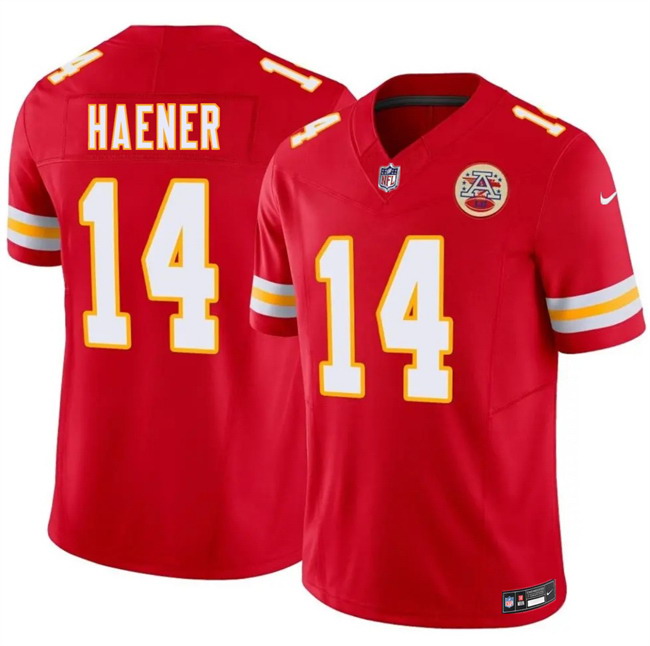 Personalized Men’s Kansas City Chiefs #14 Jake Haener Red 2026 F.U.S.E. Untouchable Limited Stitched Football Jersey