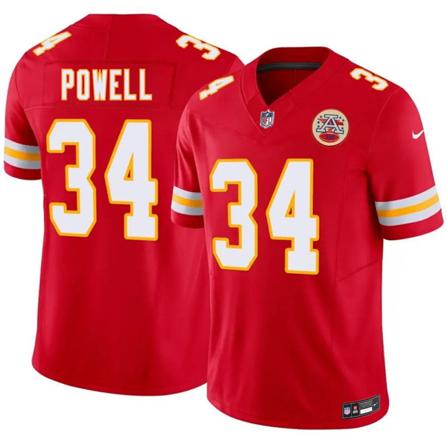 Personalized Men’s Kansas City Chiefs #34 ShunDerrick Powell Red 2026 F.U.S.E. Untouchable Limited Stitched Football Jersey