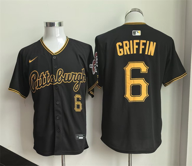Personalized Men’s Pittsburgh Pirates #6 Konnor Griffin Black 2026 Limited Stitched Baseball Jersey