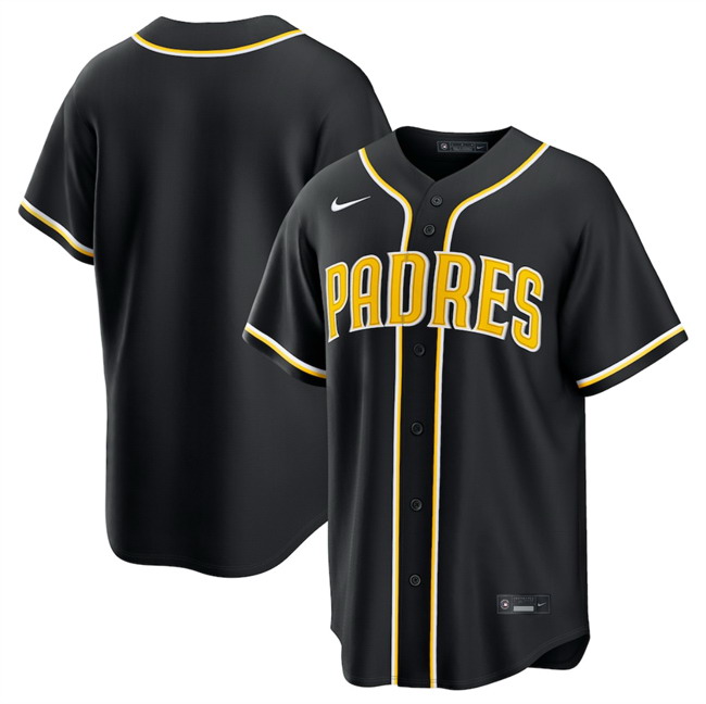 Personalized Men’s San Diego Padres Blank 2026 Fashion Black Out Stitched Baseball Jersey