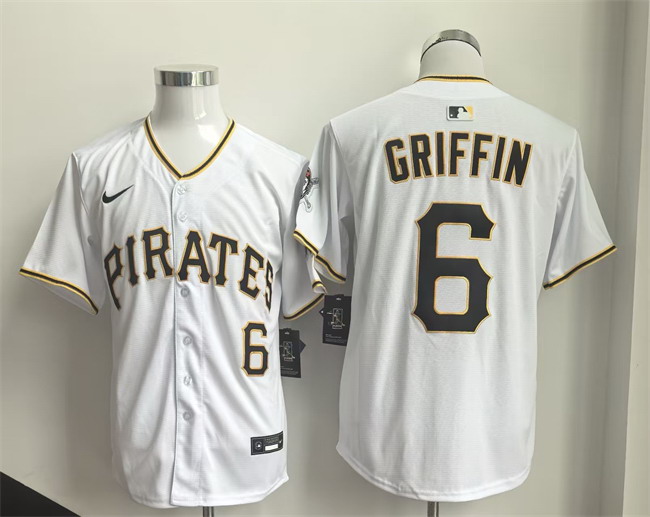 Personalized Men’s Pittsburgh Pirates #6 Konnor Griffin White 2026 Limited Stitched Baseball Jersey