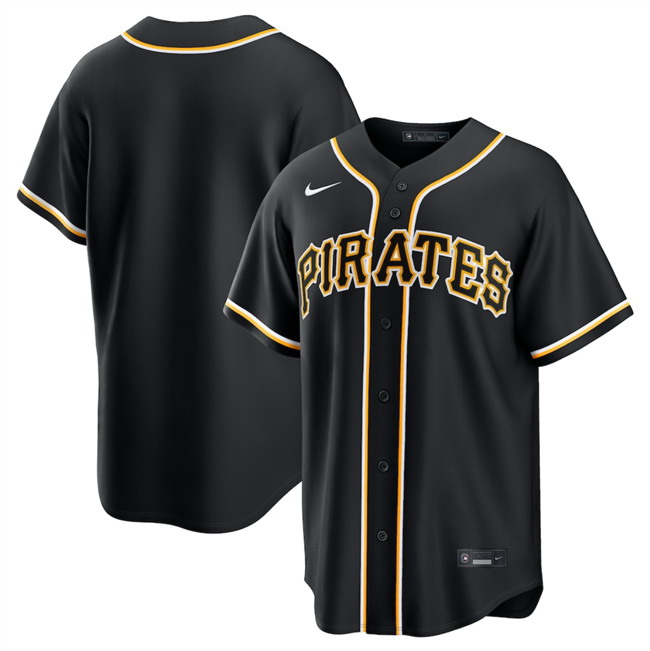 Personalized Men’s Pittsburgh Pirates Blank 2026 Fashion Black Out Stitched Baseball Jersey