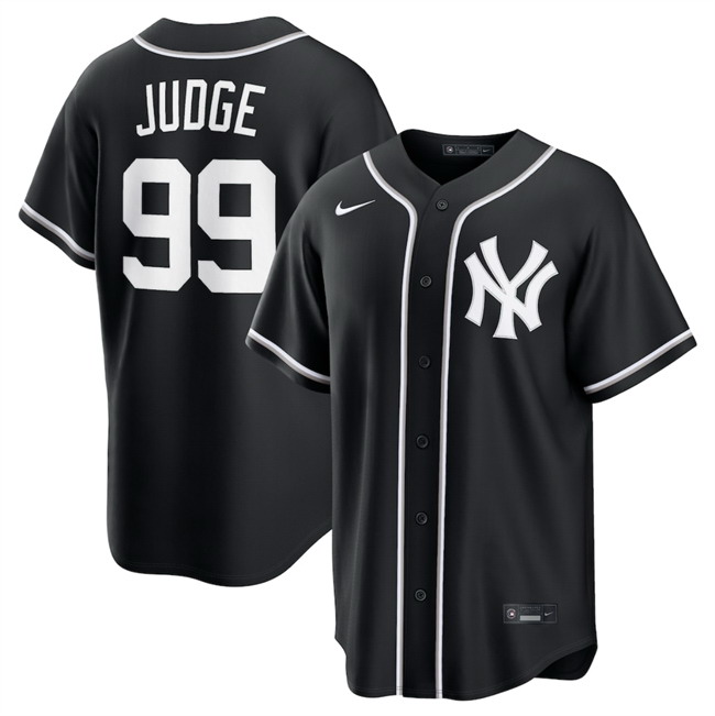 Personalized Men’s New York Yankees #99 Aaron Judge 2026 Fashion Black Out Stitched Baseball Jersey