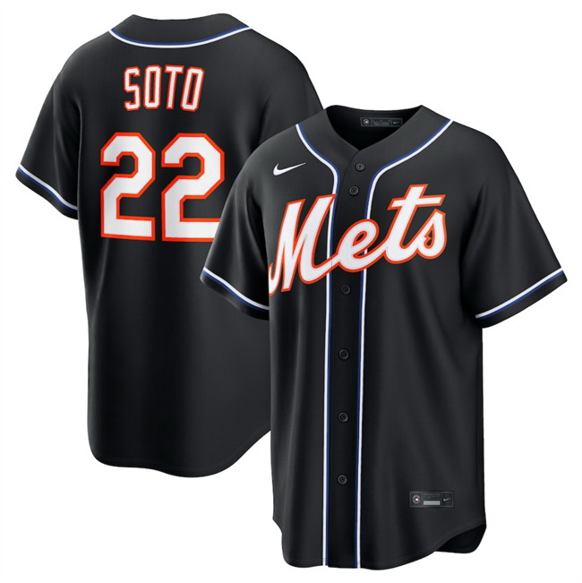 Personalized Men’s New York Mets #22 Juan Soto 2026 Fashion Black Out Stitched Baseball Jersey
