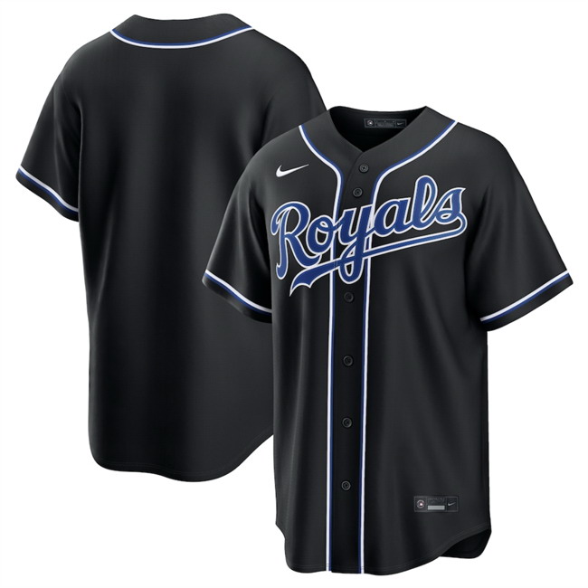 Personalized Men’s Kansas City Royals Blank 2026 Fashion Black Out Stitched Baseball Jersey