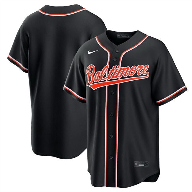 Personalized Men’s Baltimore Orioles Blank 2026 Fashion Black Out Stitched Baseball Jersey