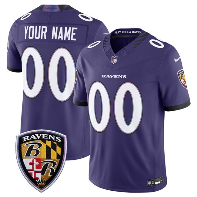 Personalized Men’s Baltimore Ravens Active Player Purple 2026 F.U.S.E Stitched Limited Football Jersey