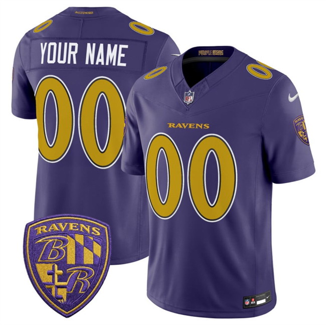 Personalized Men’s Baltimore Ravens Active Player Purple 2026 F.U.S.E. Alternate Stitched Limited Football Jersey