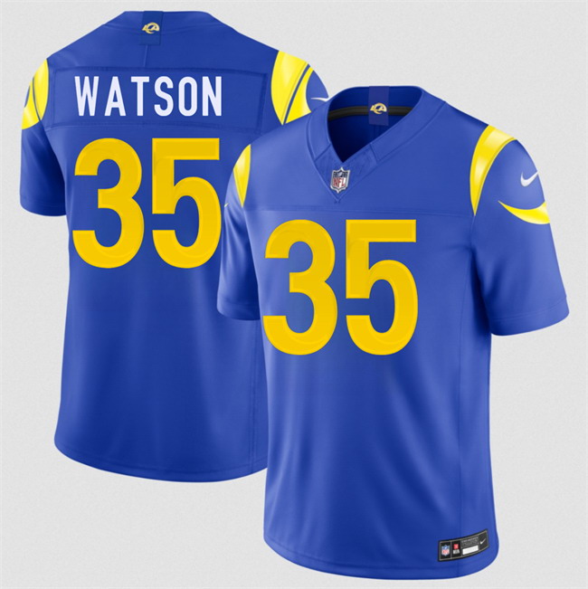 Personalized Men’s Los Angeles Rams #35 Jaylen Watson Royal 2026 F.U.S.E. Limited Stitched Football Jersey