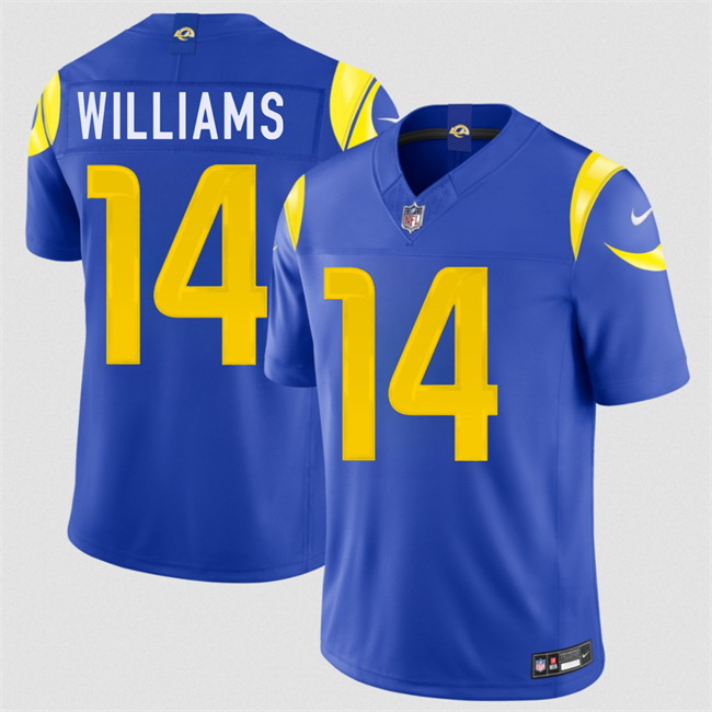 Personalized Men’s Los Angeles Rams #14 Mario Williams Royal 2026 F.U.S.E. Limited Stitched Football Jersey