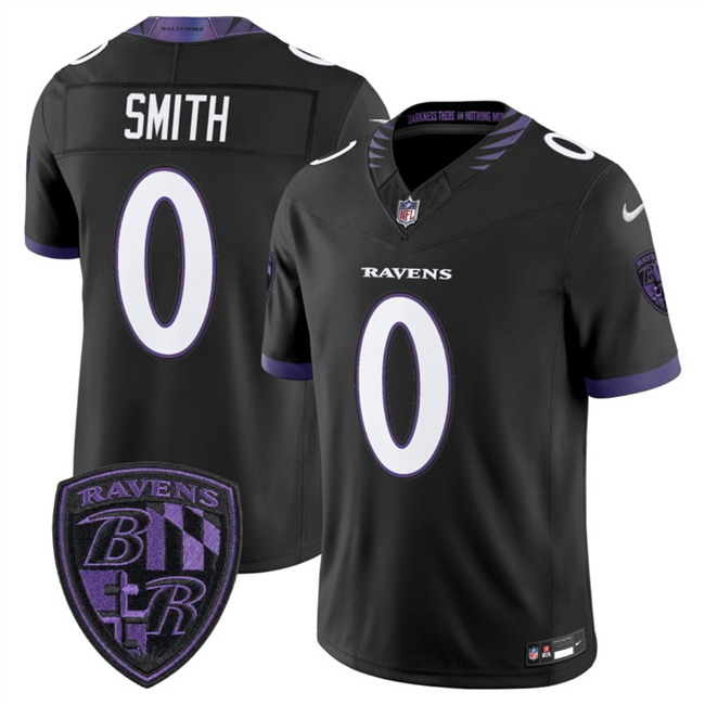 Personalized Men’s Baltimore Ravens #0 Roquan Smith Black 2026 F.U.S.E. Alternate Stitched Limited Football Jersey