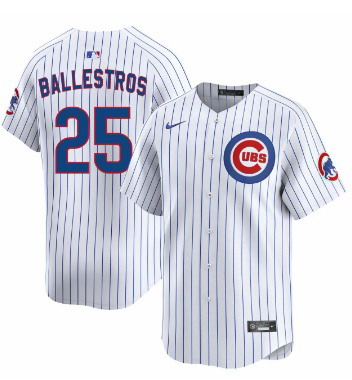 Personalized Men’s Chicago Cubs #25 Moises ballesteros White Cool Base Stitched Baseball Jersey