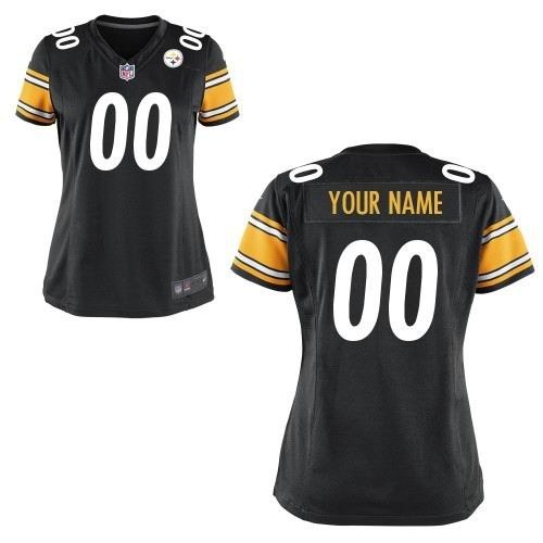 Personalized women’s pittsburgh steelersized game team black jerseys