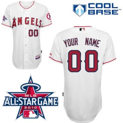 Personalized customized los angeles angels of anaheim jersey white home cool base 2010 all star patch baseball jersey