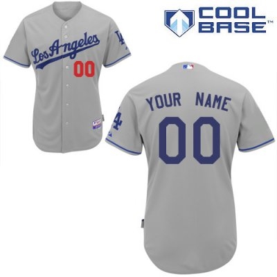 Personalized customized los angeles dodgers jersey grey baseball jersey
