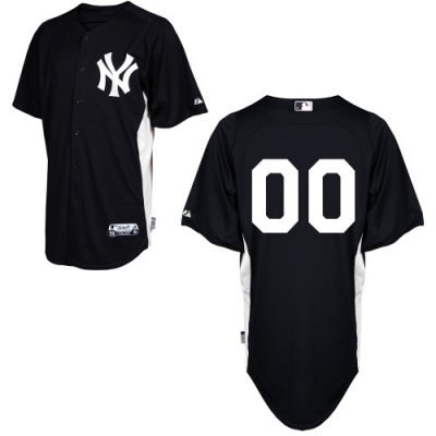 Personalized customized new york yankees jersey 2011 black home cool base bp baseball jersey