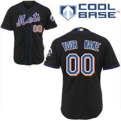 Personalized customized new york mets jersey black cool base baseball jersey