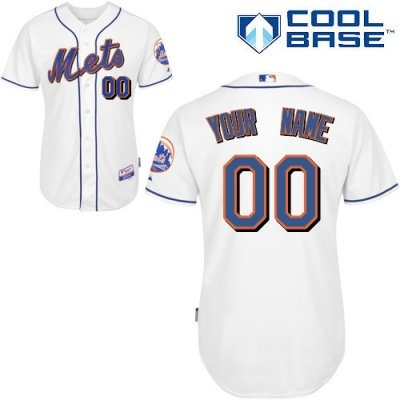 Personalized customized new york mets jersey white 2010 home cool base baseball jersey