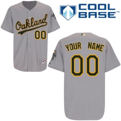 Personalized customized oakland athletics jersey grey road cool base baseball jersey