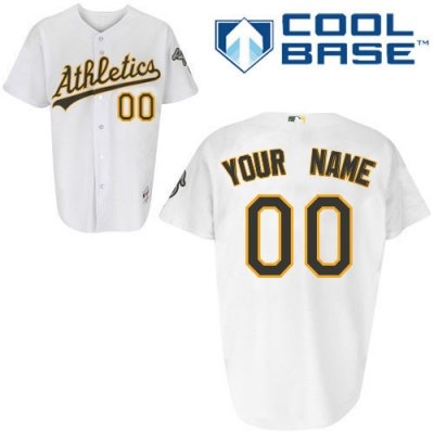 Personalized customized oakland athletics jersey white home cool base baseball jersey