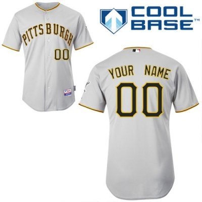 Personalized customized pittsburgh pirates jersey grey road cool base baseball jersey