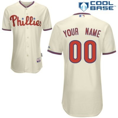 Personalized customized philadelphia phillies jersey cream home cool base baseball jersey