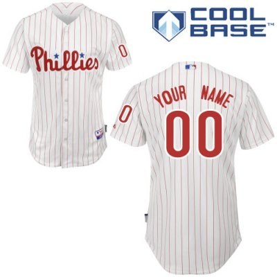 Personalized customized philadelphia phillies jersey white red strip home cool base baseball jersey