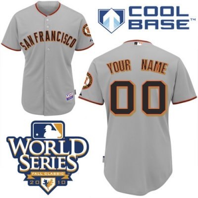 Personalized customized san francisco giants jersey cool base grey road baseball jersey