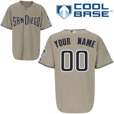 Personalized customized san diego padres jersey grey road cool base baseball jersey