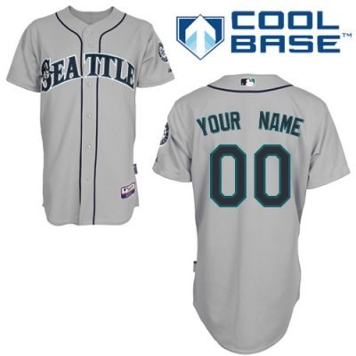Personalized customized seattle mariners jersey grey road cool base baseball jersey