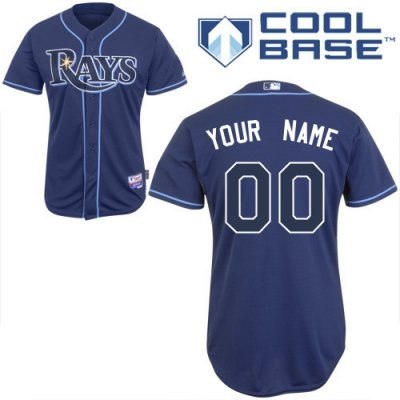 Personalized customized tampa bay rays jersey blue cool base baseball jersey