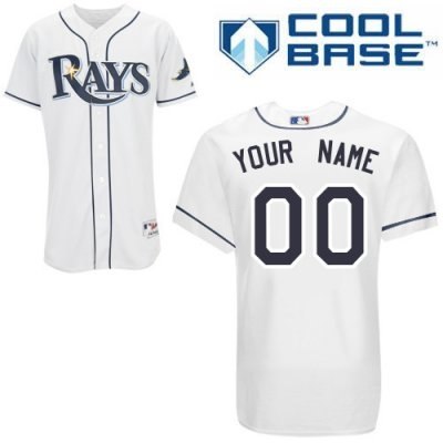 Personalized customized tampa bay rays jersey white home cool base baseball jersey
