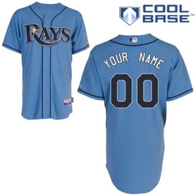 Personalized customized tampa bay rays jersey light blue 2010 cool base baseball jersey