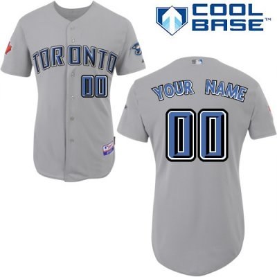Personalized customized toronto blue jays jersey grey road cool base baseball jersey