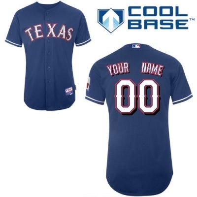 Personalized customized texas rangers jersey blue cool base baseball jersey