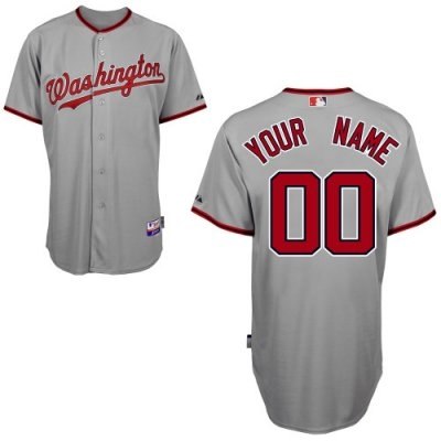 Personalized customized washington nationals jersey grey 2011 road cool base baseball jersey