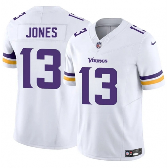 Personalized Men’s Minnesota Vikings #13 Daniel Jones White 2024 F.U.S.E. Untouchable Limited Stitched Jersey