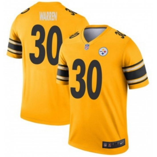 Personalized Men’s Pittsburgh Steelers #30 Jaylen Warren Limited Inverted Gold Stitched NFL Jersey