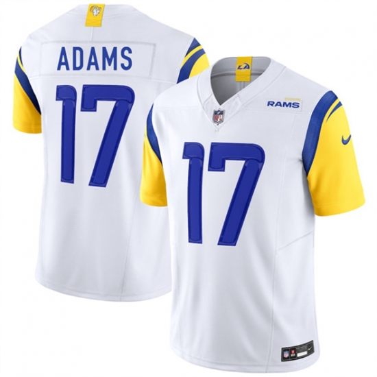 Personalized Men’s Los Angeles Rams #17 Davante Adams White 2024 F.U.S.E. Untouchable Limited Football Stitched Jersey