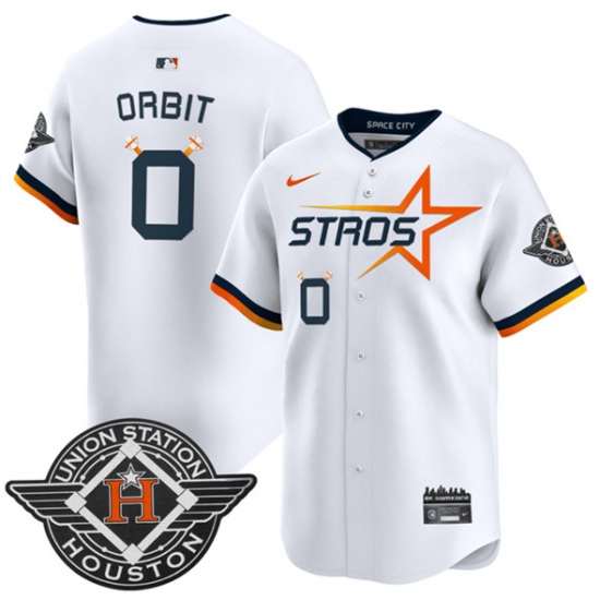 Personalized Men’s Houston Astros #0 Orbit White 2025 City Connect Limited Stitched Baseball Jersey